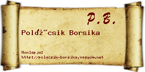 Polácsik Borsika névjegykártya